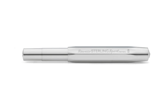 德國KAWECO STERLING Sport 925純銀鋼筆 — 蓋上筆蓋的全貌