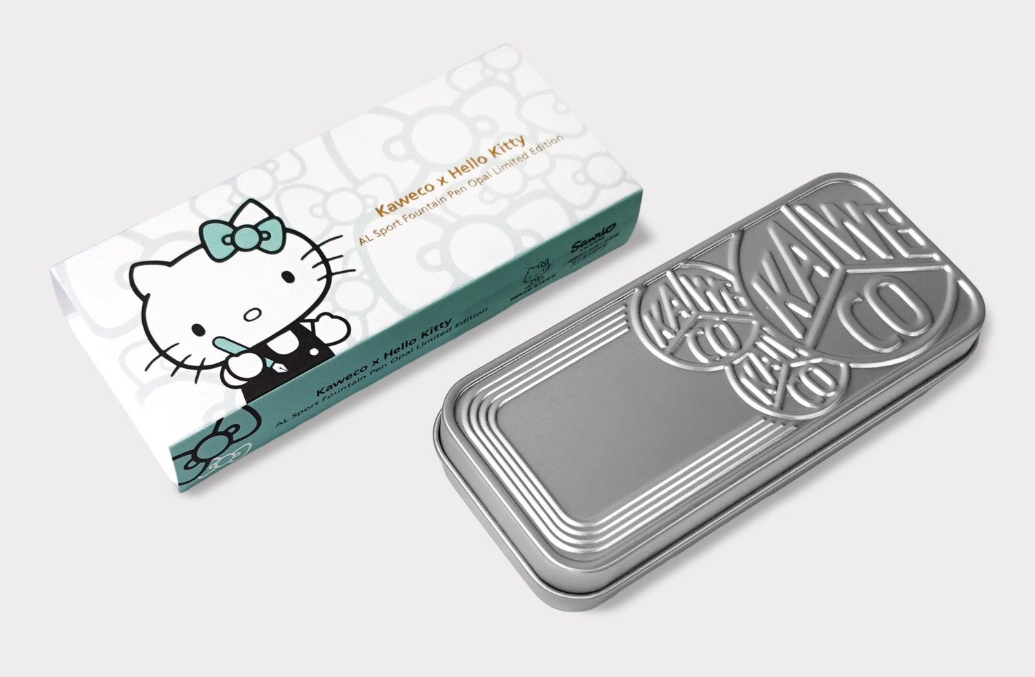 Hello Kitty手持鋼筆的可愛圖樣