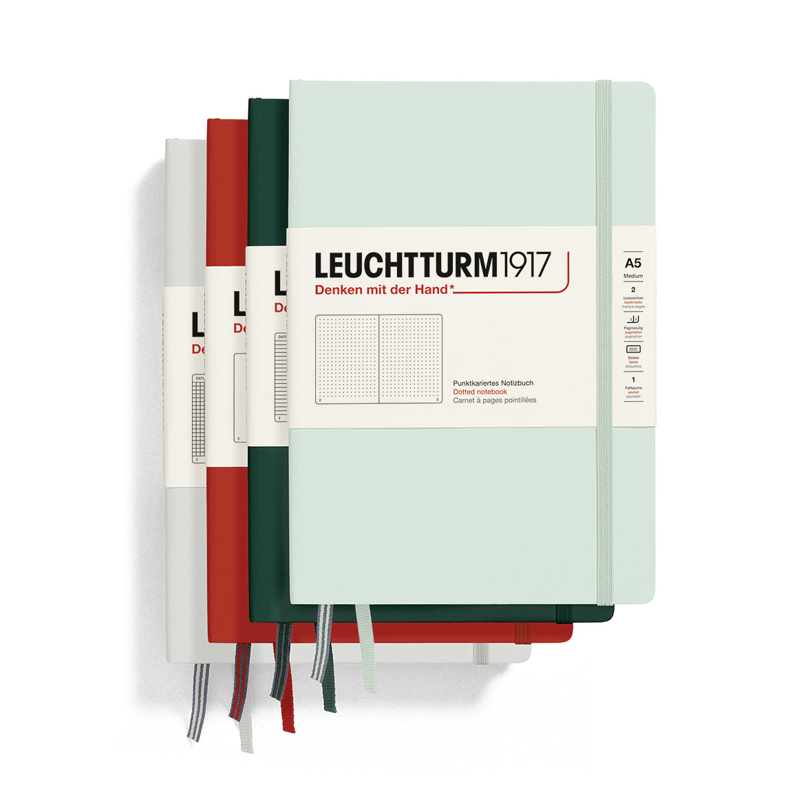 Leuchtturm1917 硬殼筆記本多色直立排列