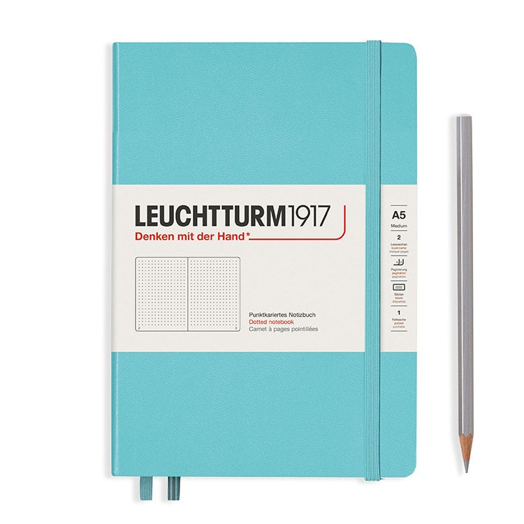 LEUCHTTURM1917 硬殼筆記本 大自然／藍晶／A5／海藍色／方點 #363391