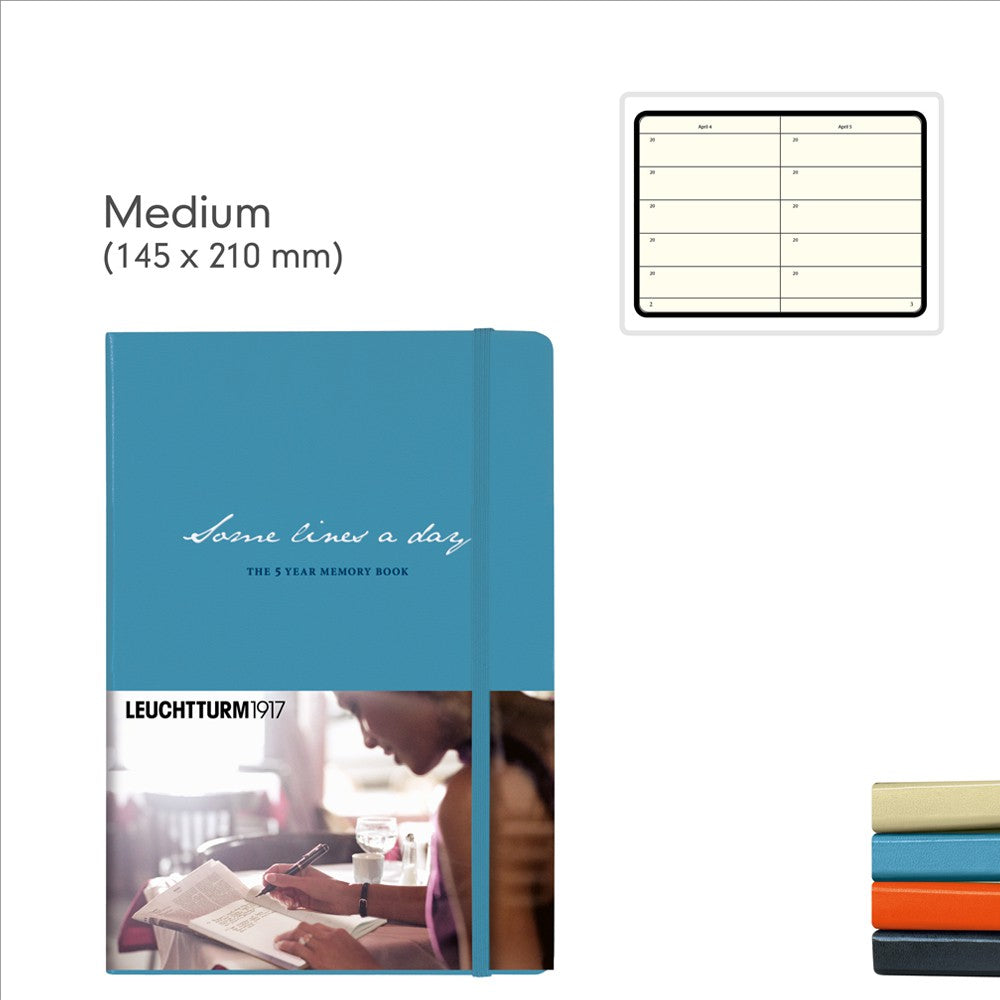 Leuchtturm1917 燈塔Some Lines a Day系列五年時光回憶本 5年日記本/黑