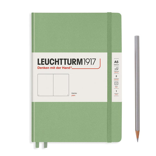 LEUCHTTURM1917 硬殼筆記本 A5 空白 鼠尾草綠