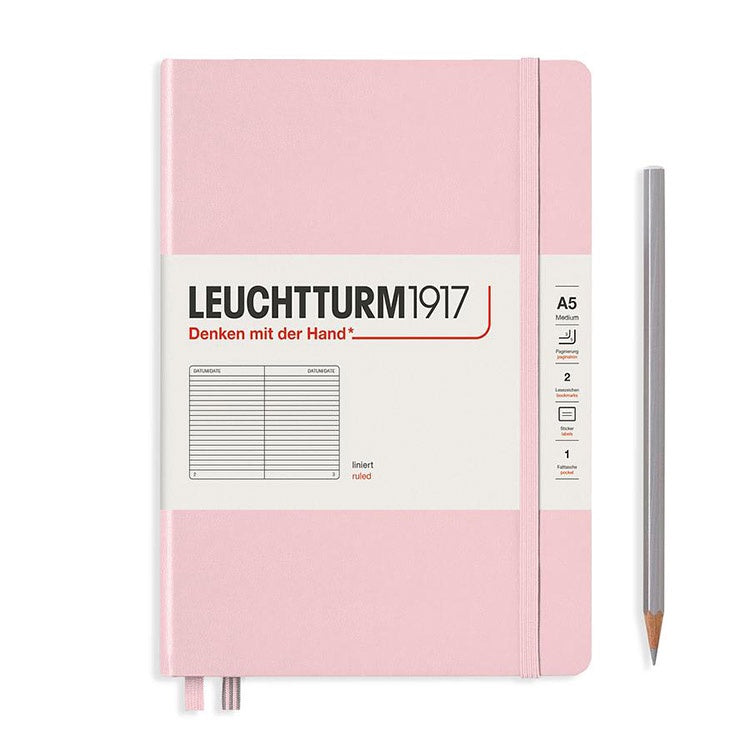 LEUCHTTURM1917 硬殼筆記本 Muted粉嫩色系列/A5/硬殼粉色/橫線 #361573