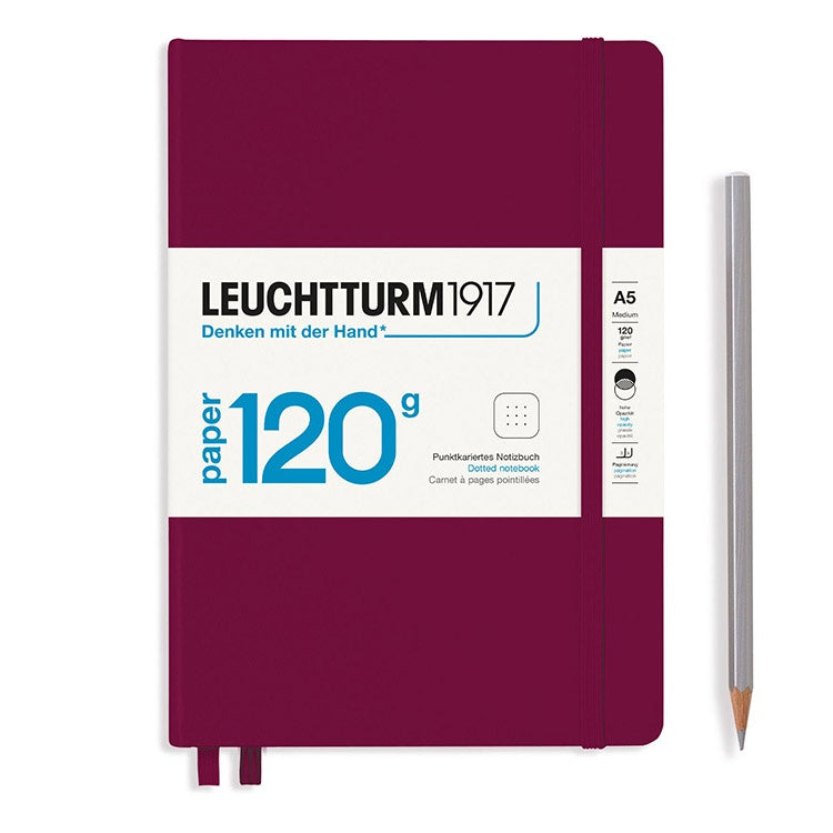 LEUCHTTURM1917 Edition 120G/A5/港口紅/方點 #363535
