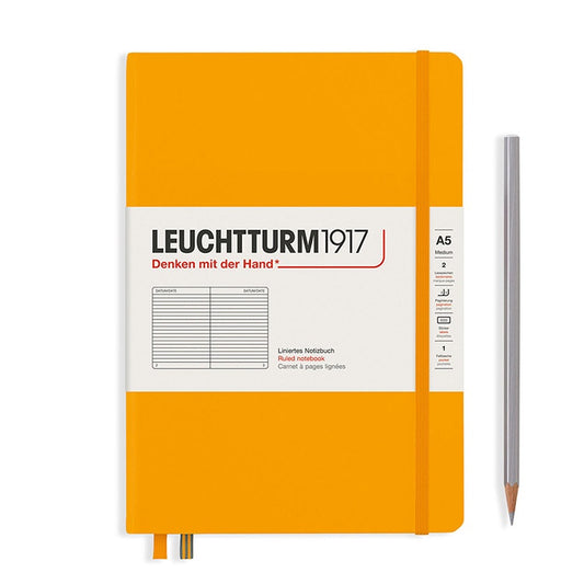 LEUCHTTURM1917 硬殼筆記本 大自然/日出/A5/晨光橘/橫線 #363388