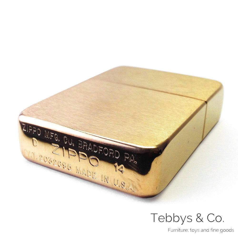 美國Zippo 1941複刻款黃銅霧面防風打火機 (金殼銀芯特別版) 二戰復刻版