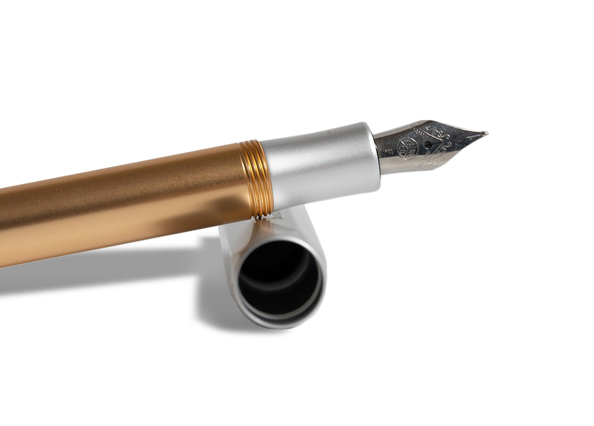德國KAWECO AL Sport系列鋼筆 銀金+金色筆夾