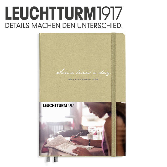 Leuchtturm1917 燈塔五年時光回憶本 卡其灰 橫線