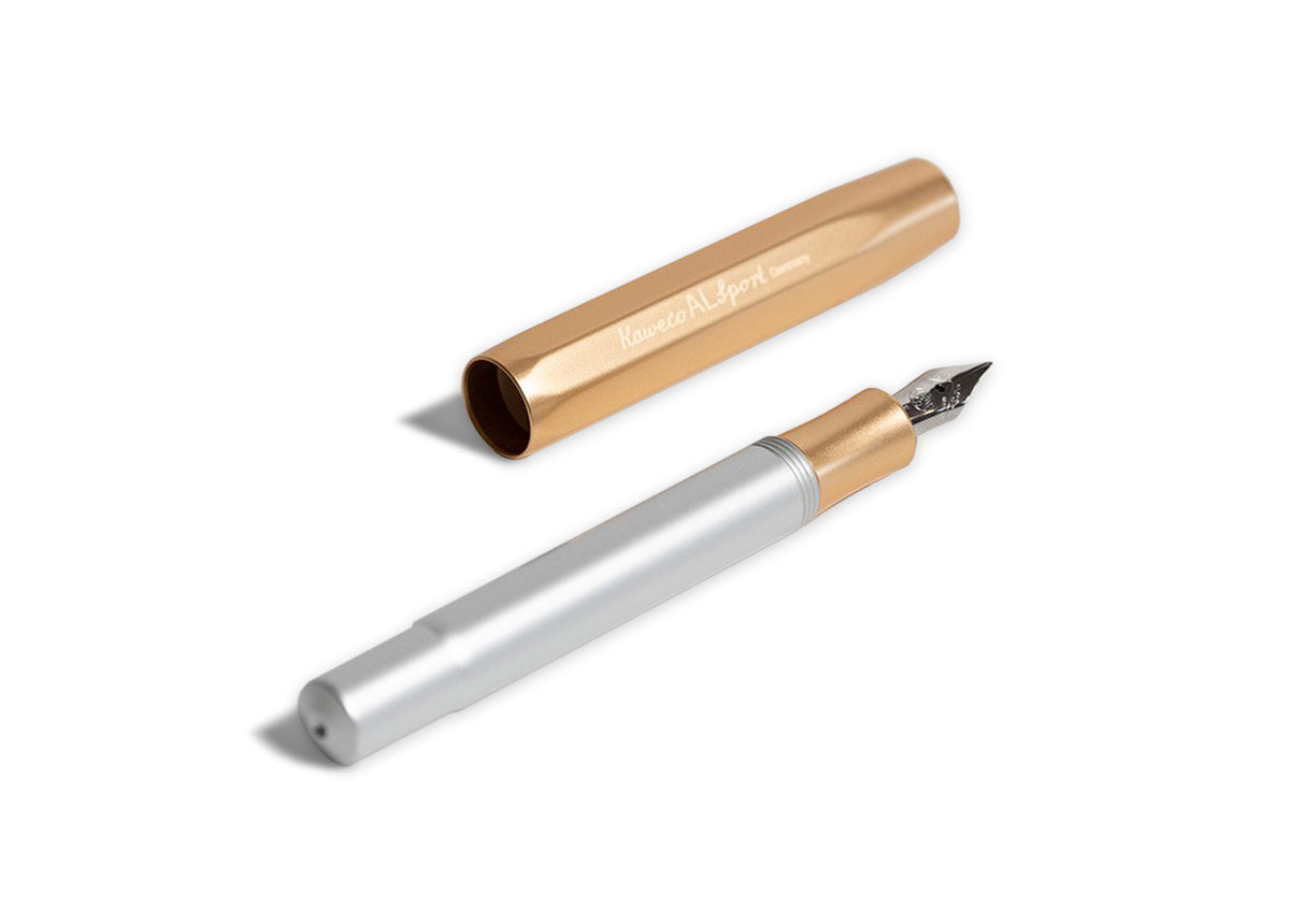 德國KAWECO AL Sport系列鋼筆 金銀+銀色筆夾