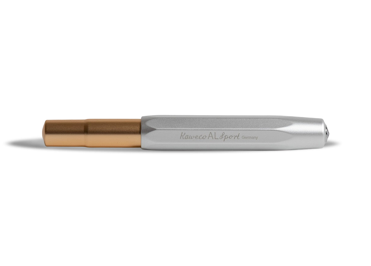 德國KAWECO AL Sport系列鋼筆 銀金+金色筆夾
