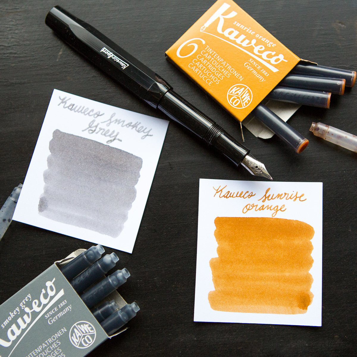 德國KAWECO 歐規卡水 卡式墨水管 晨光橘 Sunrise Orange