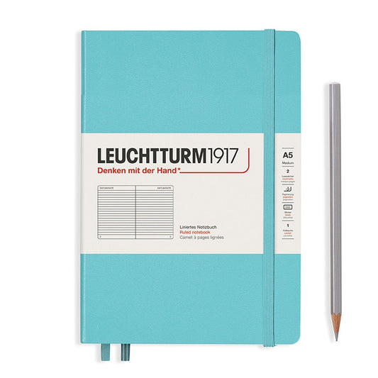 LEUCHTTURM1917 硬殼筆記本 大自然/藍晶/A5/海藍色/橫線 #363392