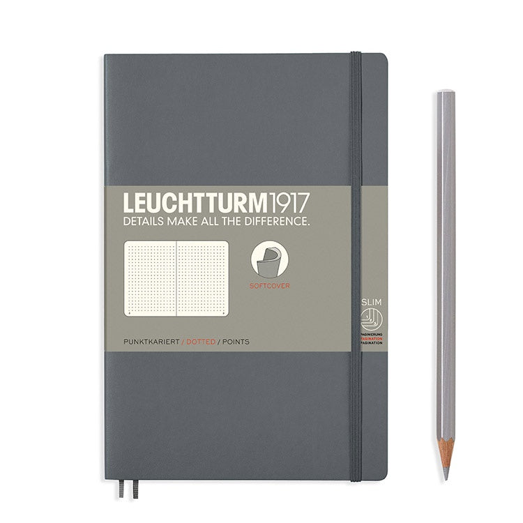 LEUCHTTURM1917 軟殼筆記本 B6／鐵灰色／方點 #358327