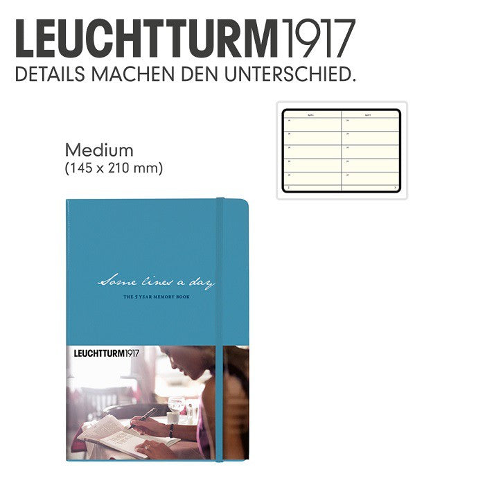 Leuchtturm1917 燈塔五年時光回憶本 卡其灰 橫線