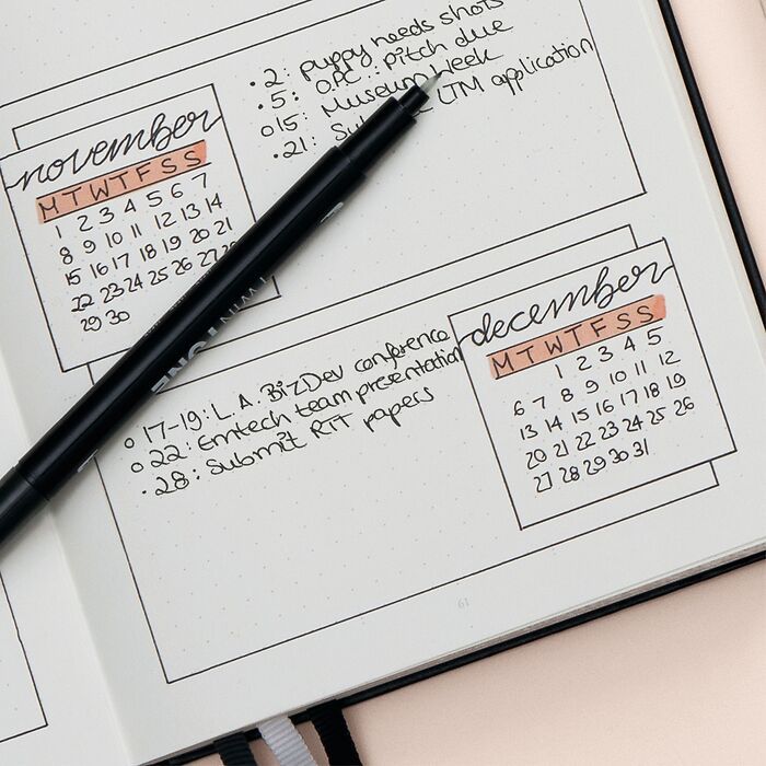 𝐋𝐄𝐔𝐂𝐇𝐓𝐓𝐔𝐑𝐌𝟏𝟗𝟏𝟕 Bullet Journal 子彈日記/子彈筆記本 A5/硬皮/藍/點狀/第二代/烙印 #366244