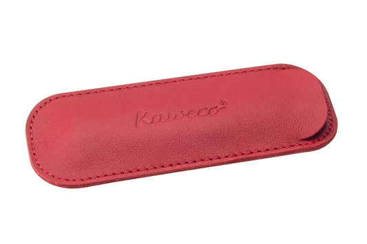 德國KAWECO 紅色真皮筆袋(可放兩支SPORT)
