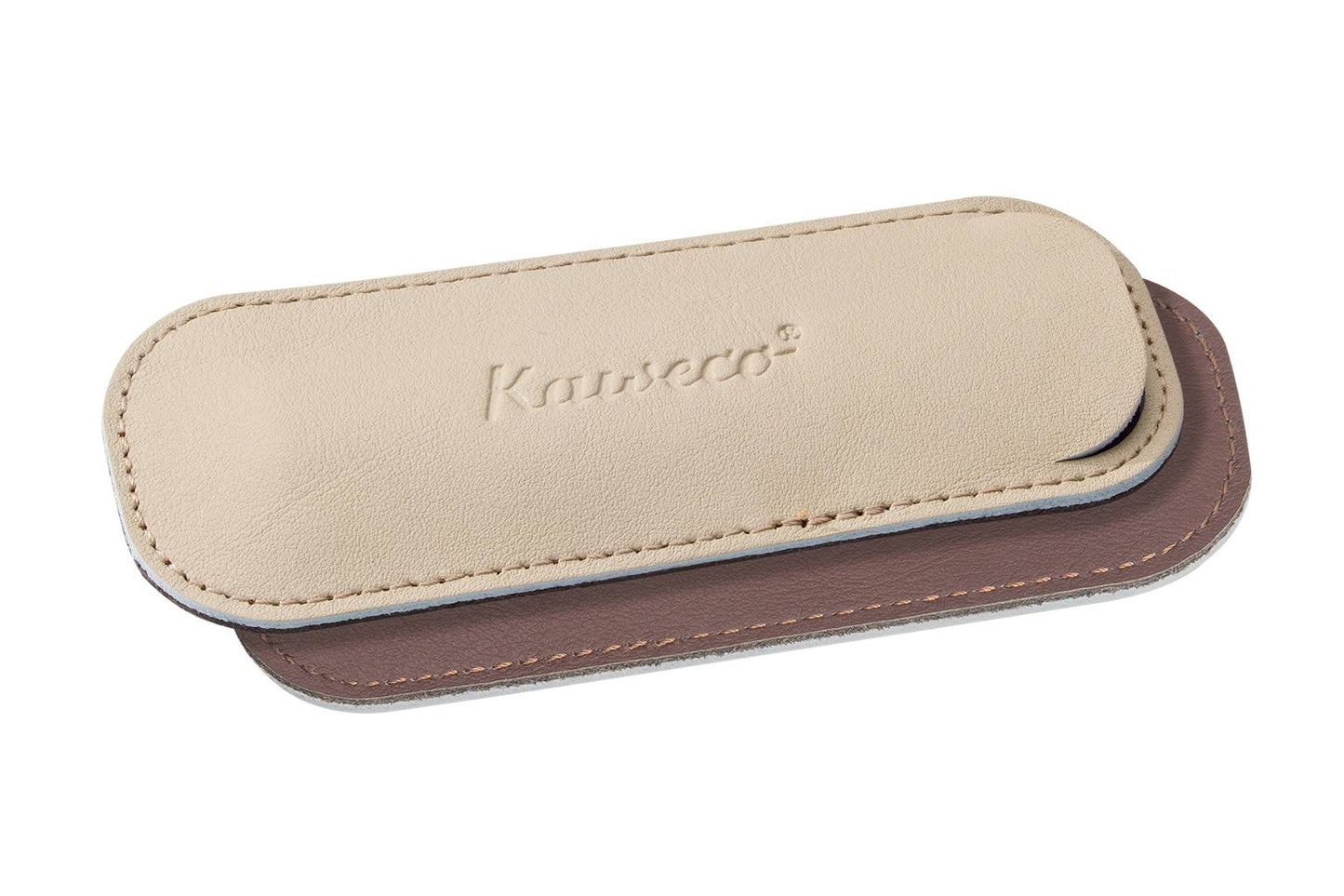 德國KAWECO 奶油色真皮筆袋(可放二支SPORT)