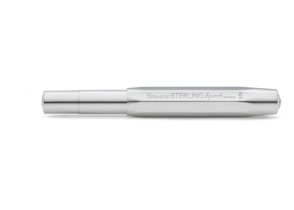 德國KAWECO STERLING Sport 925純銀鋼筆 — 蓋上筆蓋的全貌