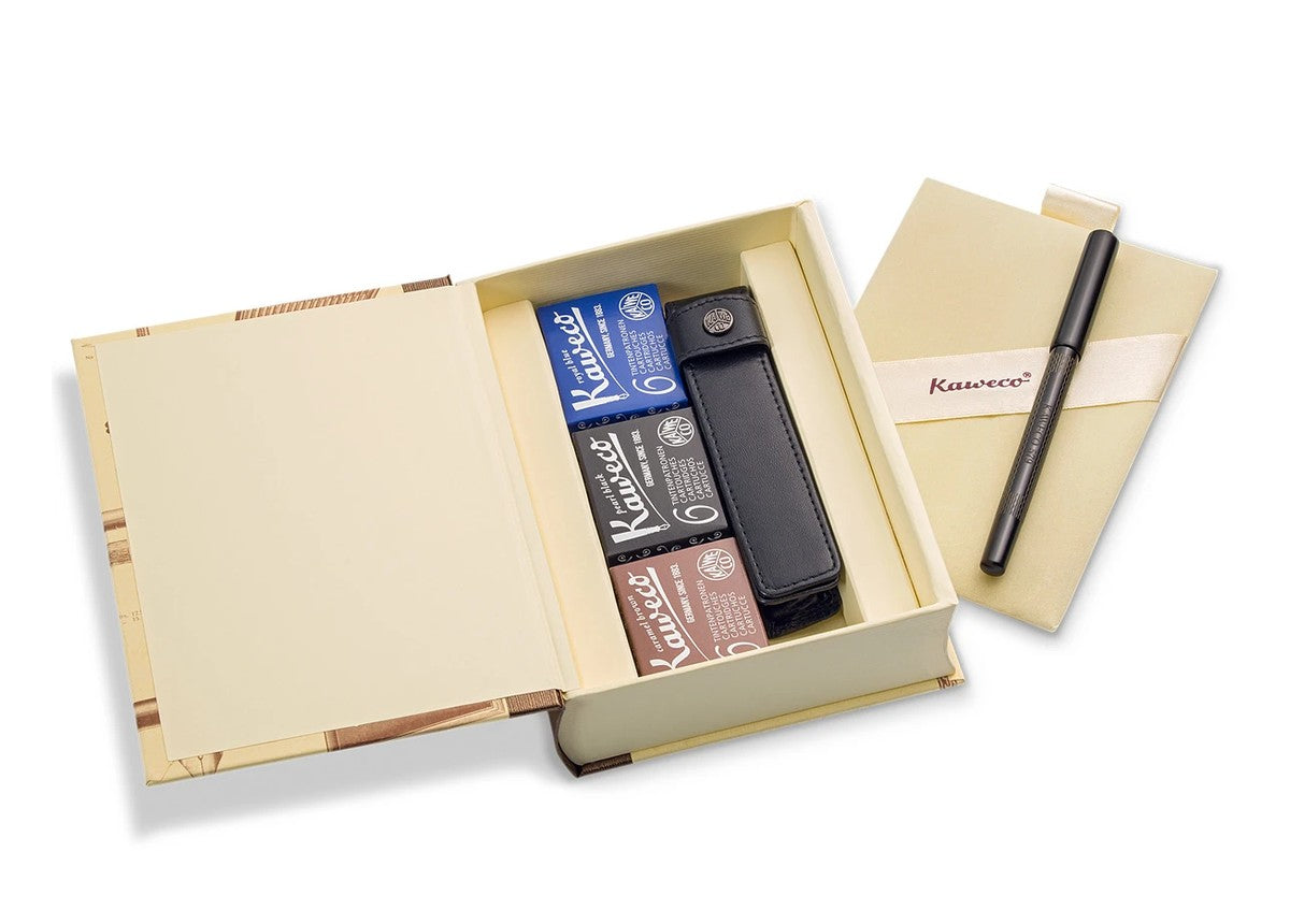 德國KAWECO EYEDROPPER 硬橡膠鋼筆 黑金 — 開盒內容