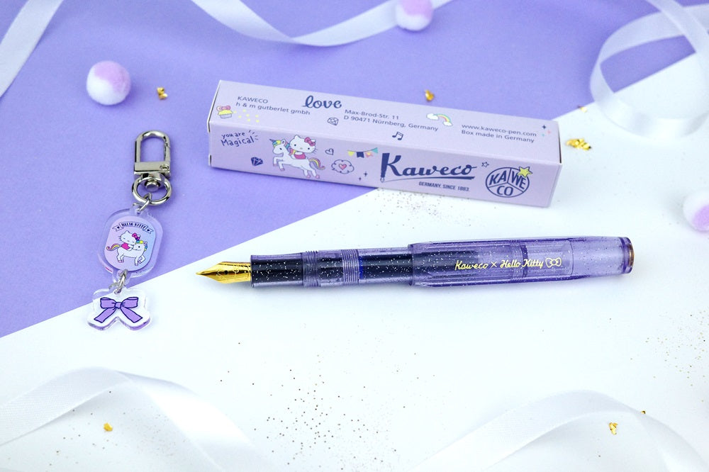 德國KAWECO x Hello Kitty 紫色鋼筆 金尖 F