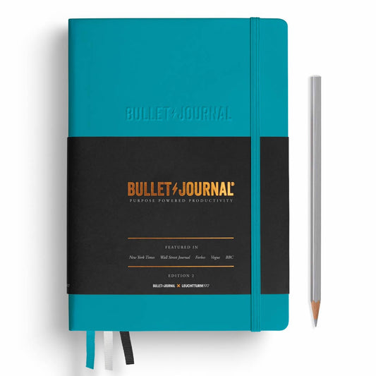 LEUCHTTURM1917 Bullet Journal 子彈日記／子彈筆記本 A5／硬皮／藍綠／點狀／第二代／烙印 #373022