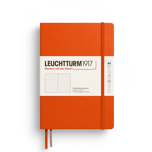 Leuchtturm1917 A5 硬殼筆記本｜德國燈塔經典系列｜南瓜橘 (Pumpkin)