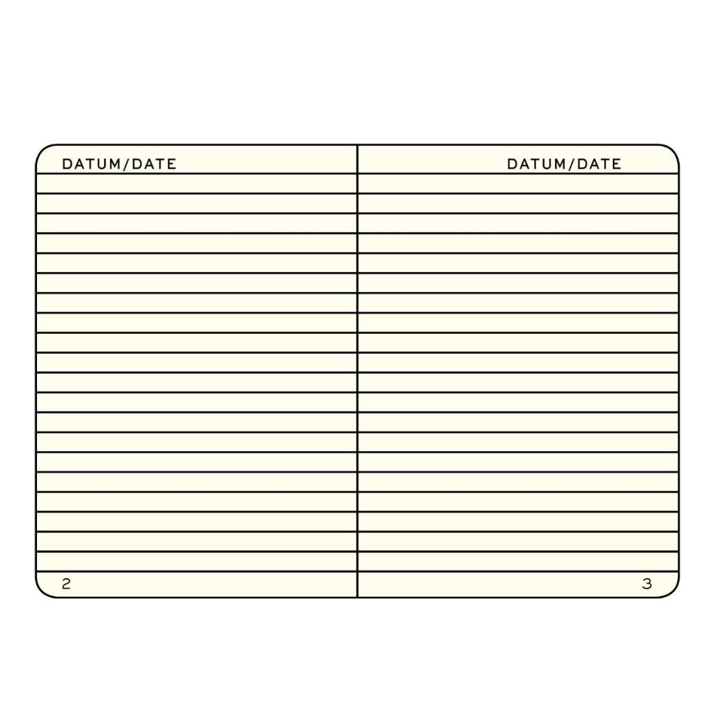 Leuchtturm1917 A5 硬殼筆記本 橫線內頁,固定行距的橫線頁面