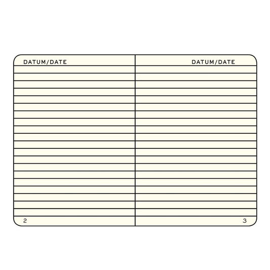 Leuchtturm1917 A5 硬殼筆記本 橫線內頁,固定行距的橫線頁面