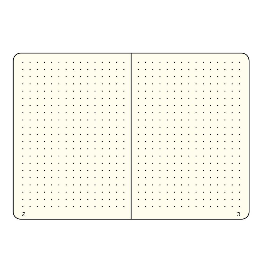 Leuchtturm1917 A5 硬殼筆記本 點陣內頁,5mm 間距的淡色圓點網格