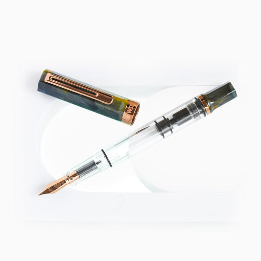TWSBI 三文堂 ECO 石紋綠 & 古銅 鋼筆,筆蓋分離的商品主視覺