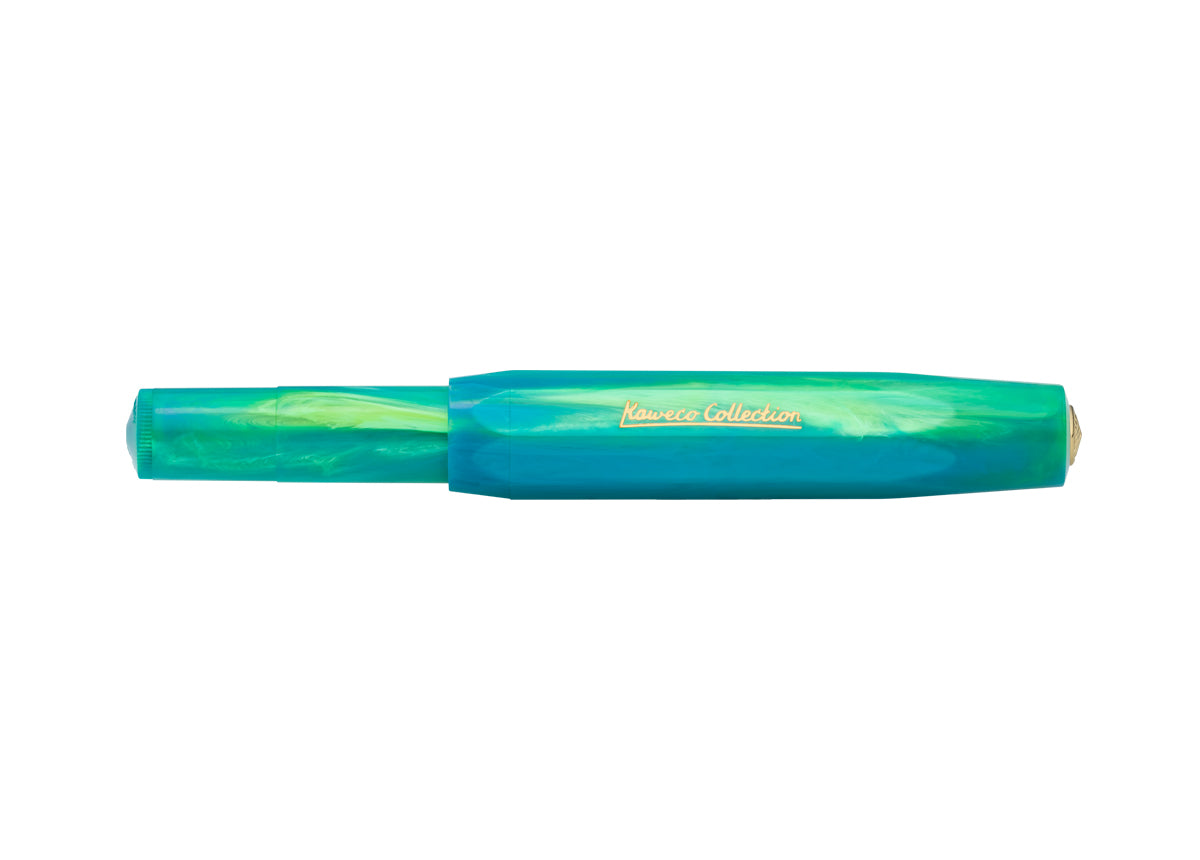 德國KAWECO COLLECTION系列鋼筆 理石洋藍 — 蓋上筆蓋的全貌