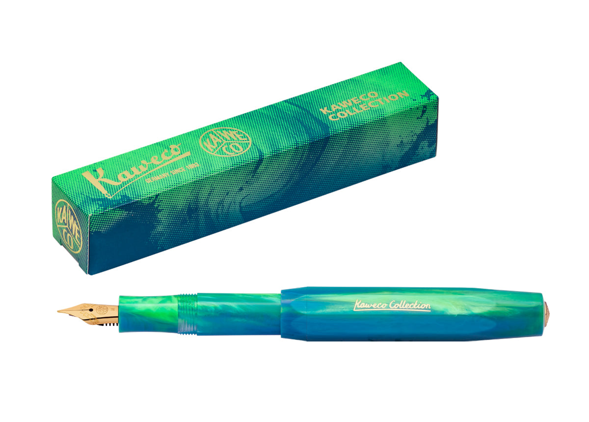 德國KAWECO COLLECTION系列鋼筆 理石洋藍 — 組合