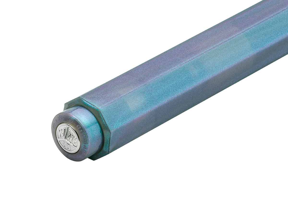 德國KAWECO LUNAR Sport系列原子筆 月影邃藍 Shadow Blue — 筆桿尾端特寫