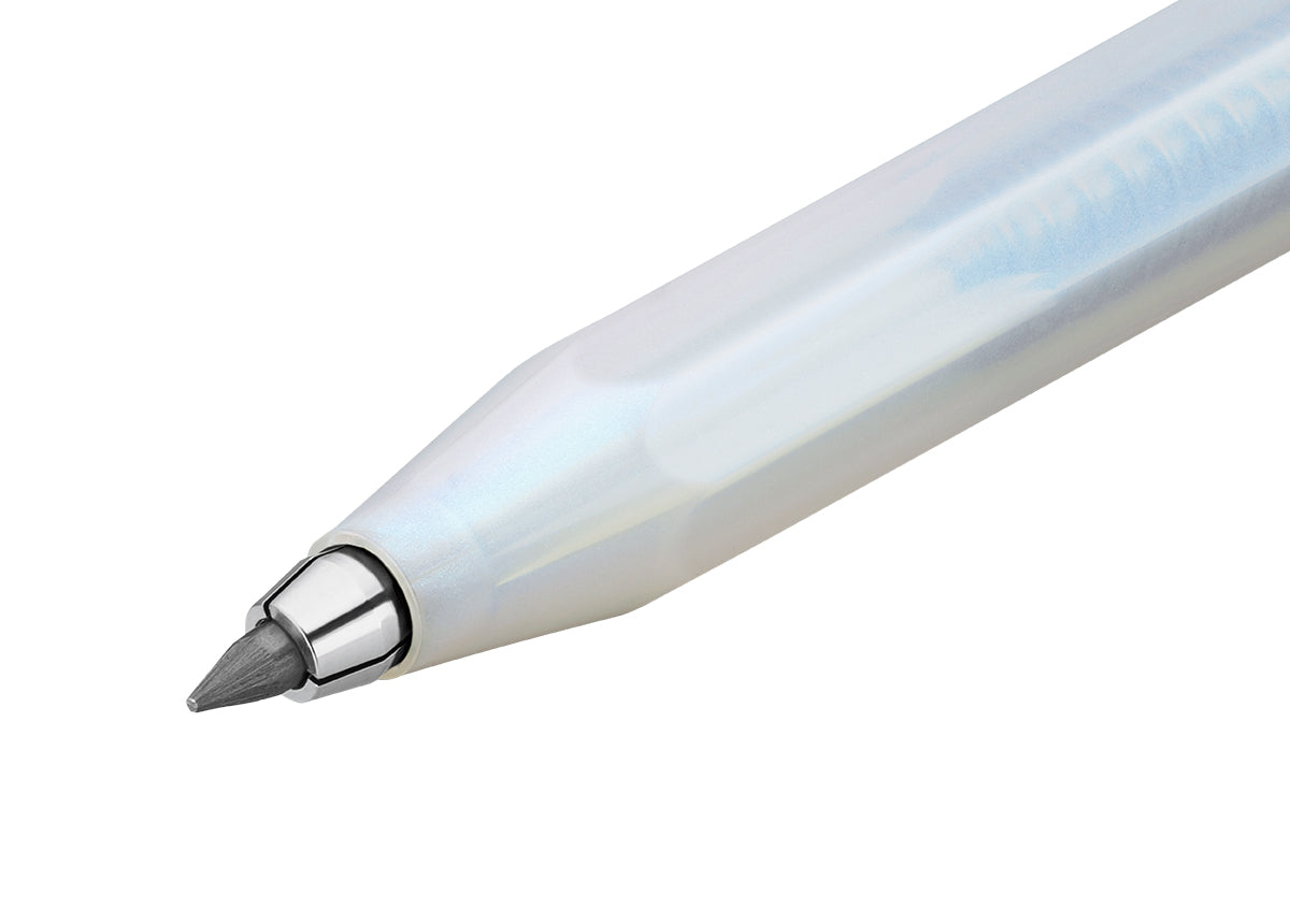 德國KAWECO LUNAR Sport系列草圖筆 月光泊藍 Light Blue 3.2 mm — 筆頭與握位特寫
