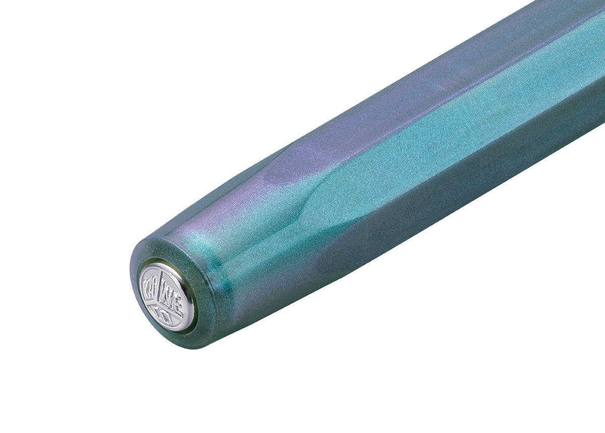 德國KAWECO LUNAR Sport系列鋼筆 月影邃藍 Shadow Blue — 筆桿尾端特寫