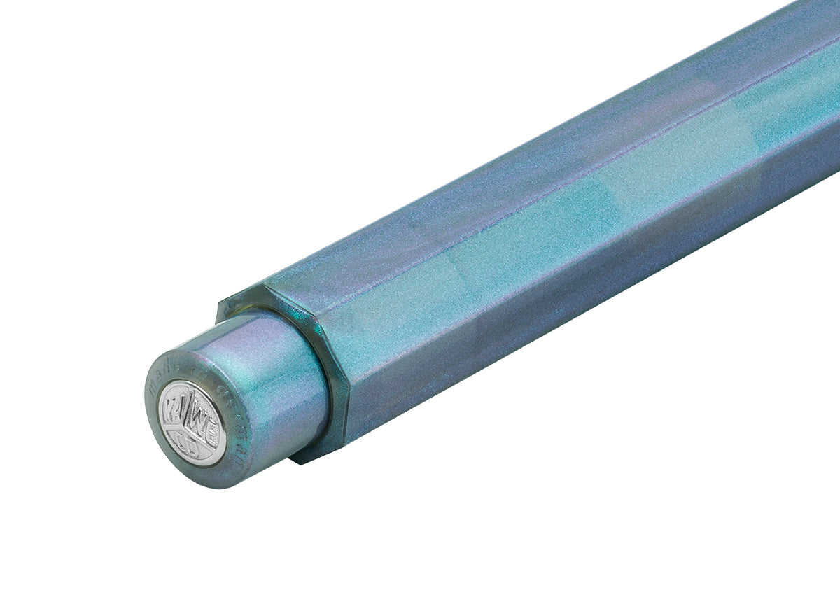 德國KAWECO LUNAR Sport系列自動鉛筆 月影邃藍 Shadow Blue 0.7 mm — 筆桿尾端特寫