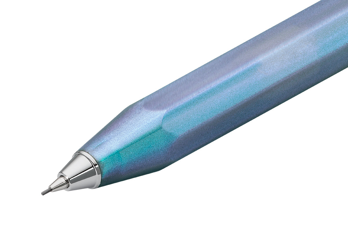 德國KAWECO LUNAR Sport系列自動鉛筆 月影邃藍 Shadow Blue 0.7 mm — 筆頭與握位特寫