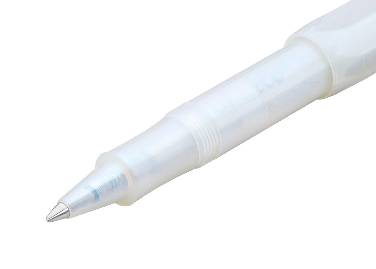 德國KAWECO LUNAR Sport系列鋼珠筆 月光泊藍 Light Blue — 筆頭與握位特寫