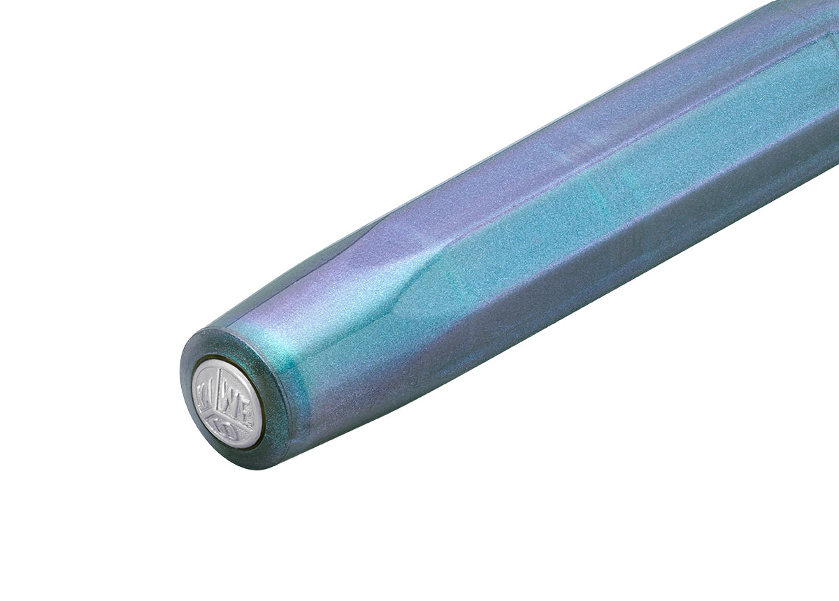 德國KAWECO LUNAR Sport系列鋼珠筆 月影邃藍 Shadow Blue — 筆桿尾端特寫