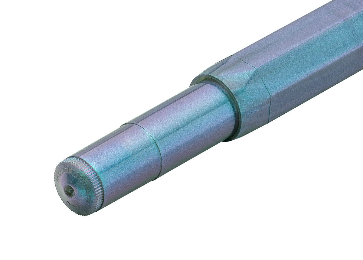 德國KAWECO LUNAR Sport系列鋼珠筆 月影邃藍 Shadow Blue — 蓋上筆蓋尾端特寫