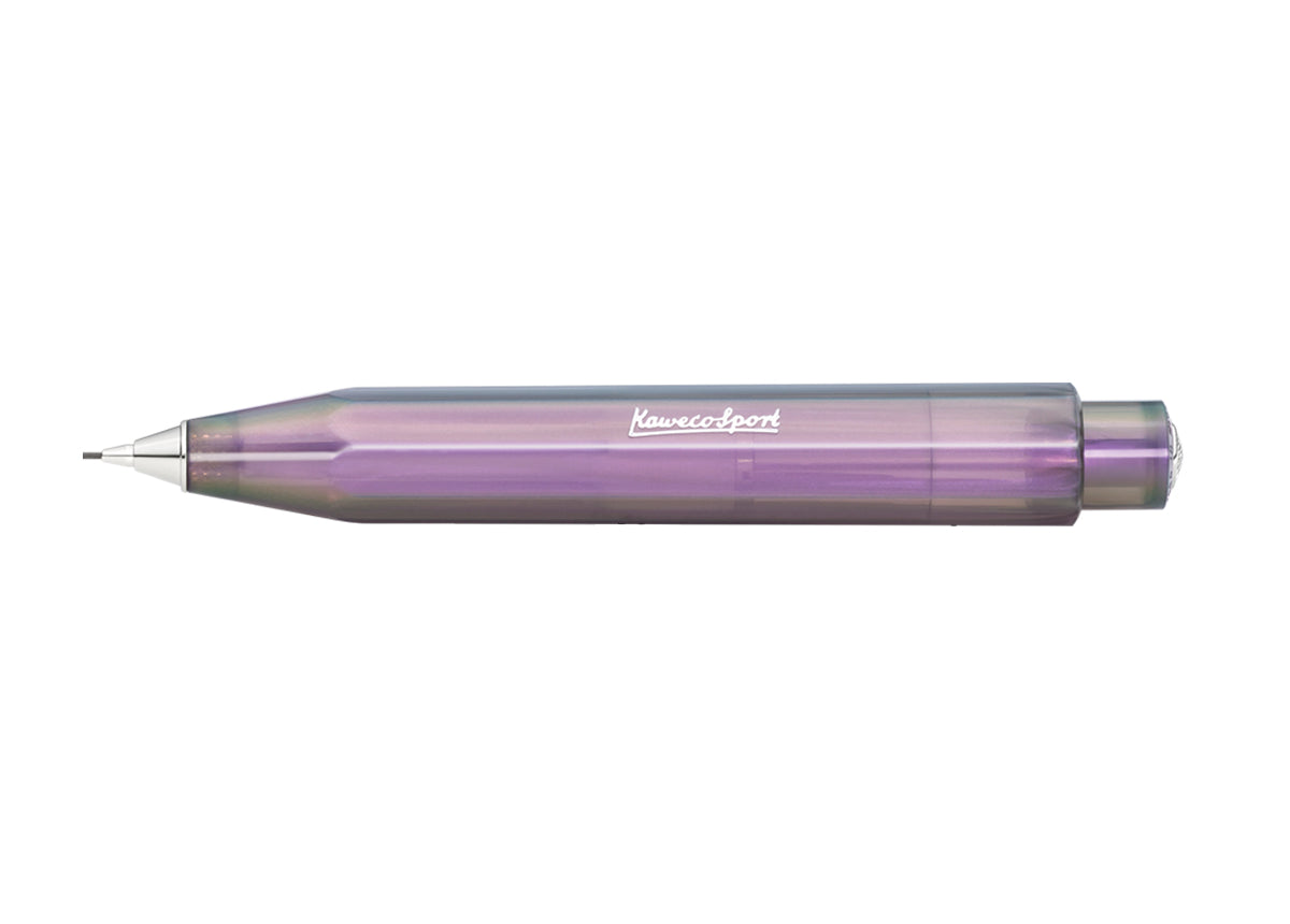 KAWECO LUNAR Sport系列自動鉛筆 月影暗紫 Shadow Purple 0.，套蓋狀態，可見筆蓋與筆身接合