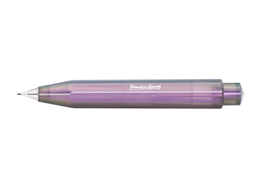 KAWECO LUNAR Sport系列自動鉛筆 月影暗紫 Shadow Purple 0.，套蓋狀態，可見筆蓋與筆身接合