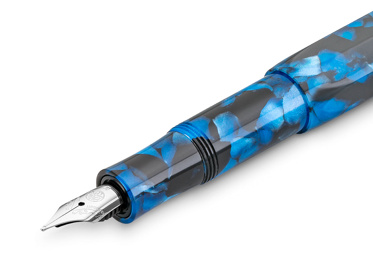 KAWECO ART SPORT系列鋼筆 鵝卵石藍，正面細節特寫