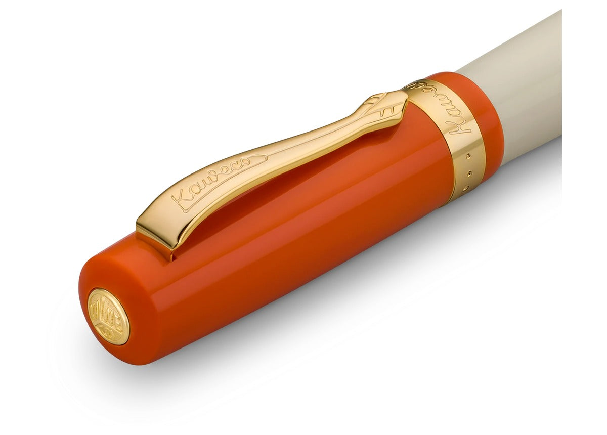 KAWECO STUDENT 70's Soul 鋼珠筆 — 筆蓋前段細節,金色筆夾與環飾