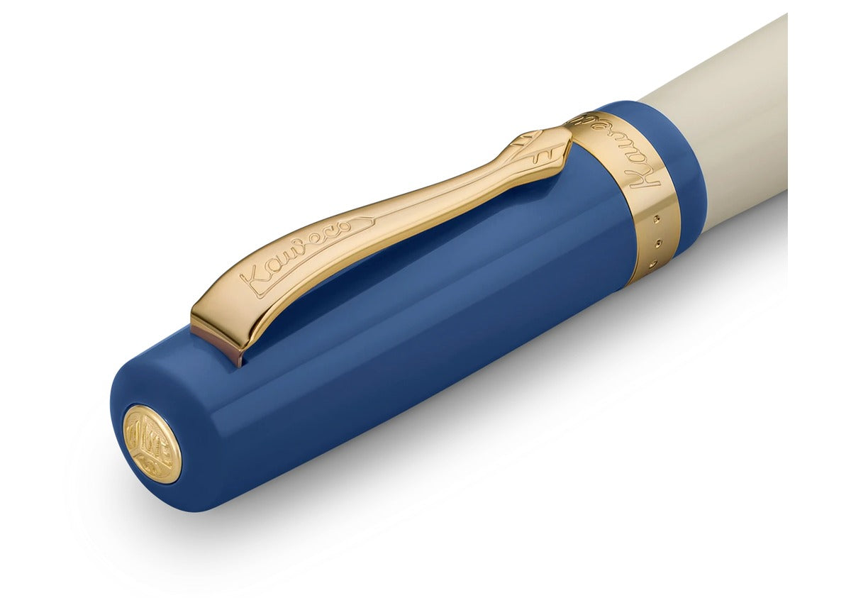 KAWECO STUDENT 50's Rock 鋼珠筆 — 筆蓋前段細節,金環與筆夾