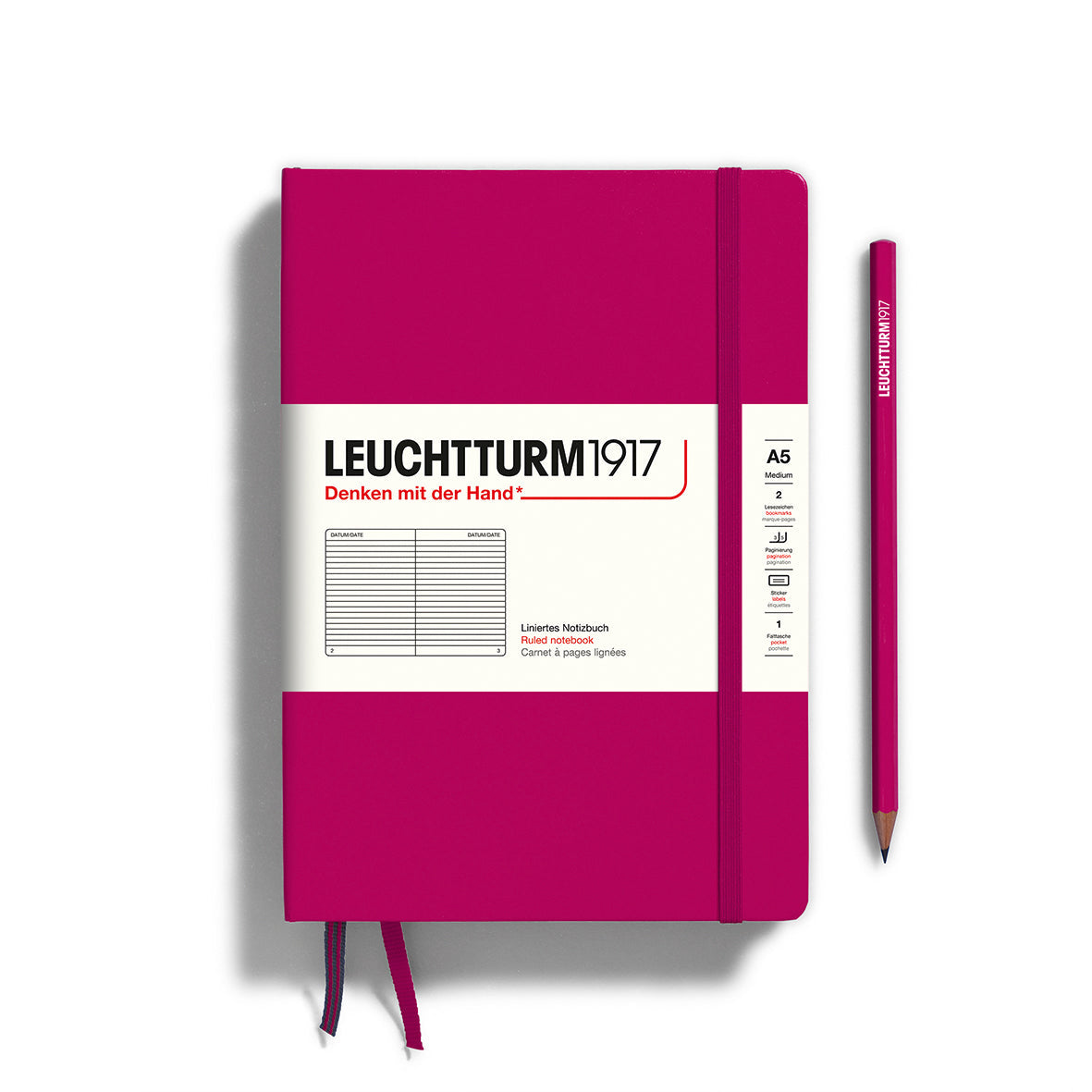 Leuchtturm1917 A5 硬殼筆記本｜德國燈塔經典系列｜莓果 (Berry)