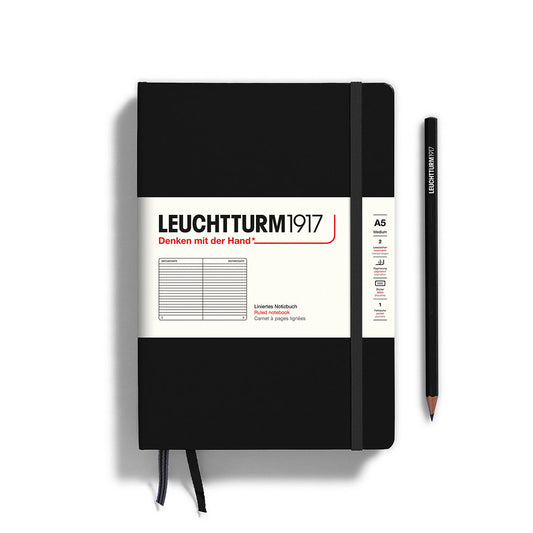Leuchtturm1917 A5 硬殼筆記本｜德國燈塔經典系列｜黑 (Black)