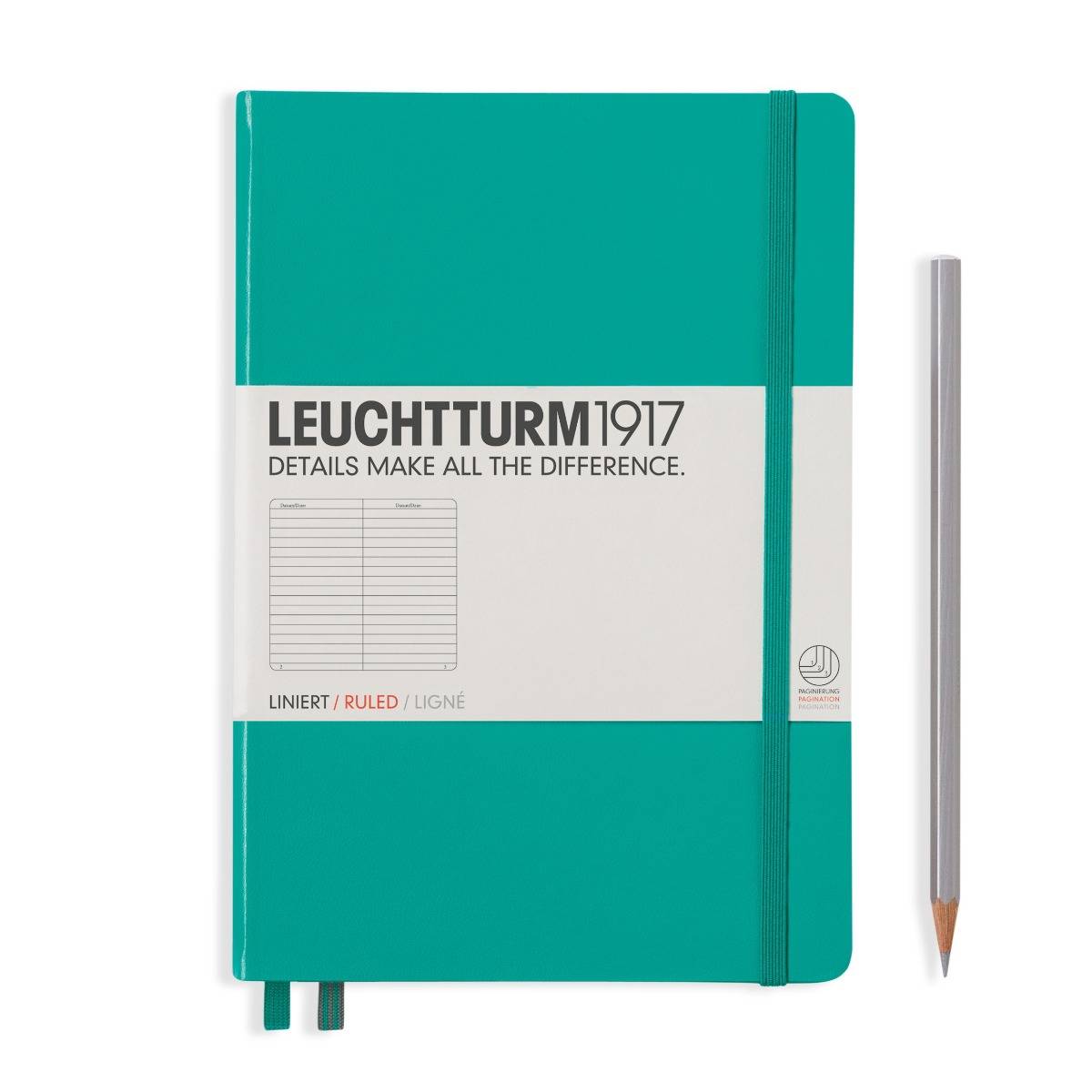 Leuchtturm1917 A5 硬殼筆記本｜德國燈塔經典系列｜翠綠 (Emerald)