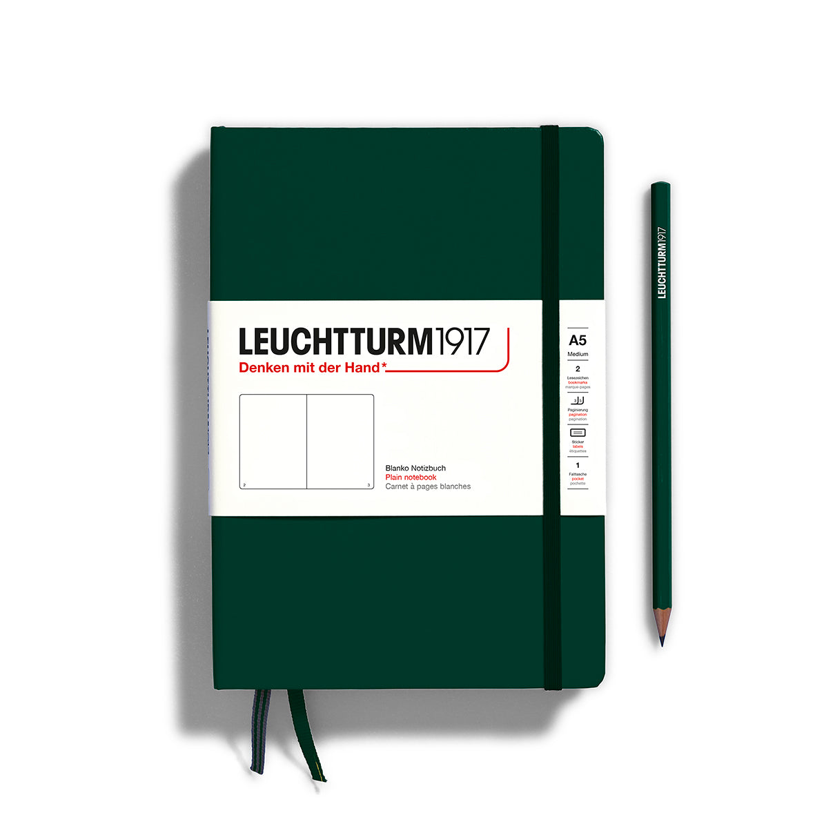 Leuchtturm1917 A5 硬殼筆記本｜德國燈塔經典系列｜森林綠 (Forest Green)