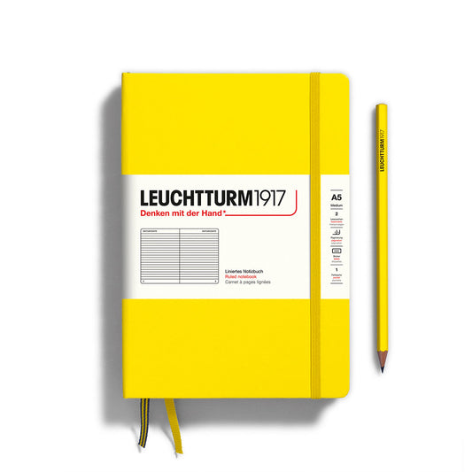 Leuchtturm1917 A5 硬殼筆記本｜德國燈塔經典系列｜檸檬黃 (Lemon)
